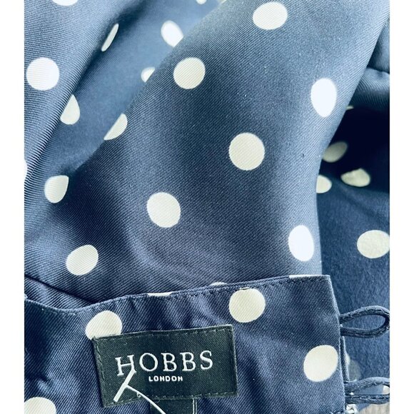 HOBBS London womens SILK dress polka dot dress US size 10 - Picture 5 of 7